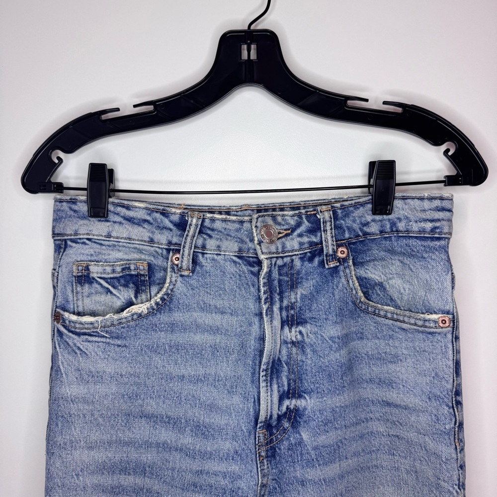 Zara Light Blue Straight Jeans